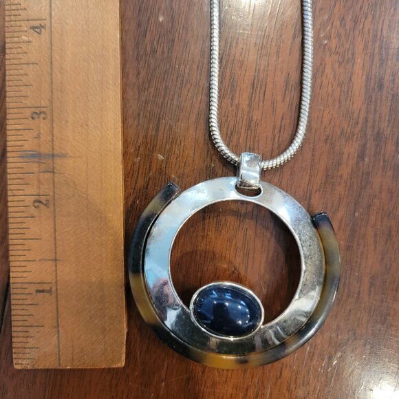 34" Chicos Resin Loop Pendant Necklace - Picture 10 of 13